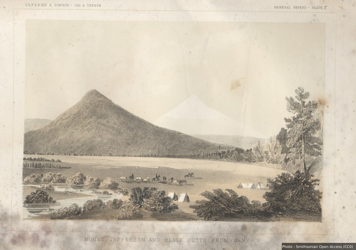 Mount Jefferson and Black Butte From Camp S