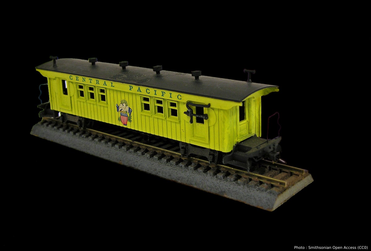 Central Pacific Railroad mail car model