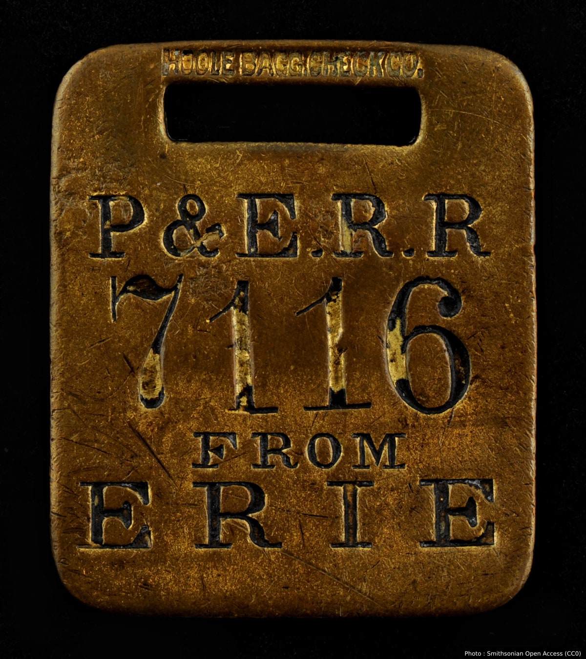 Pennsylvania and Erie Railroad Owney tag