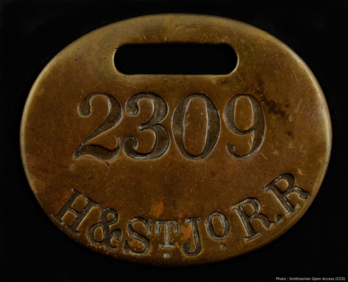 Hannibal and St. Joseph Railway Owney tag