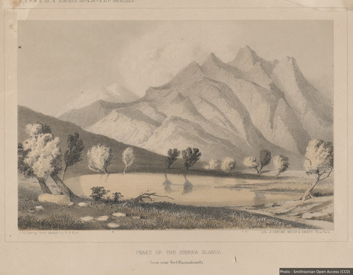 Peaks of the Sierra Blanca, from Near Fort Massachusetts
