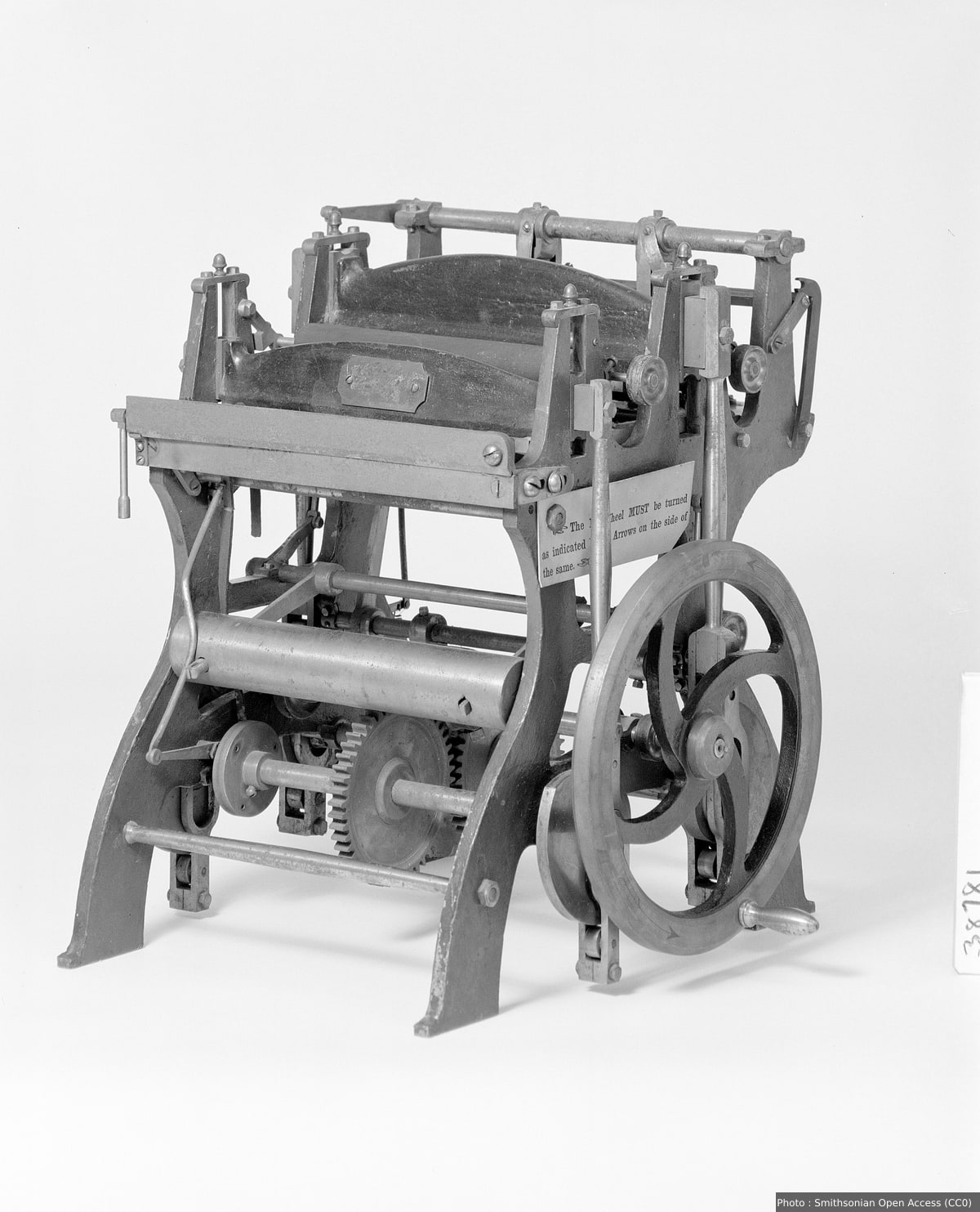 Patent Model for a Press for Printing Railroad Tickets in Two or More Colors