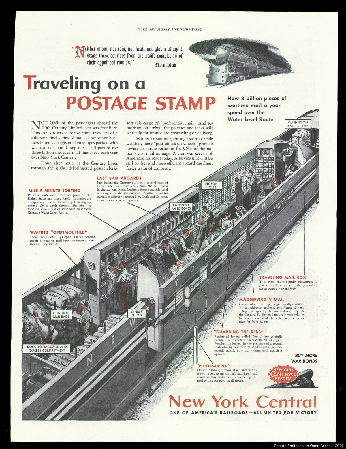 Advertisement for the New York Central Railroad