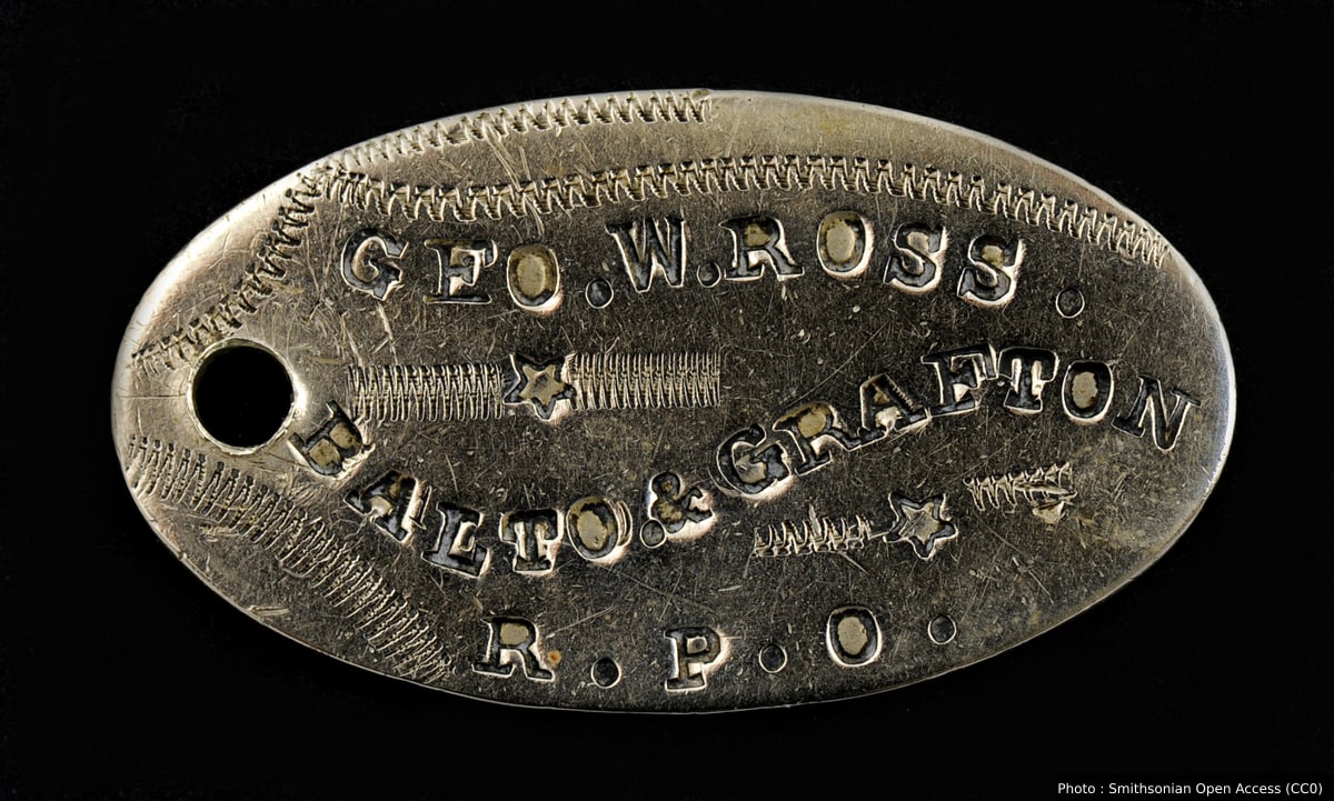 Baltimore and Grafton Railroad Owney tag