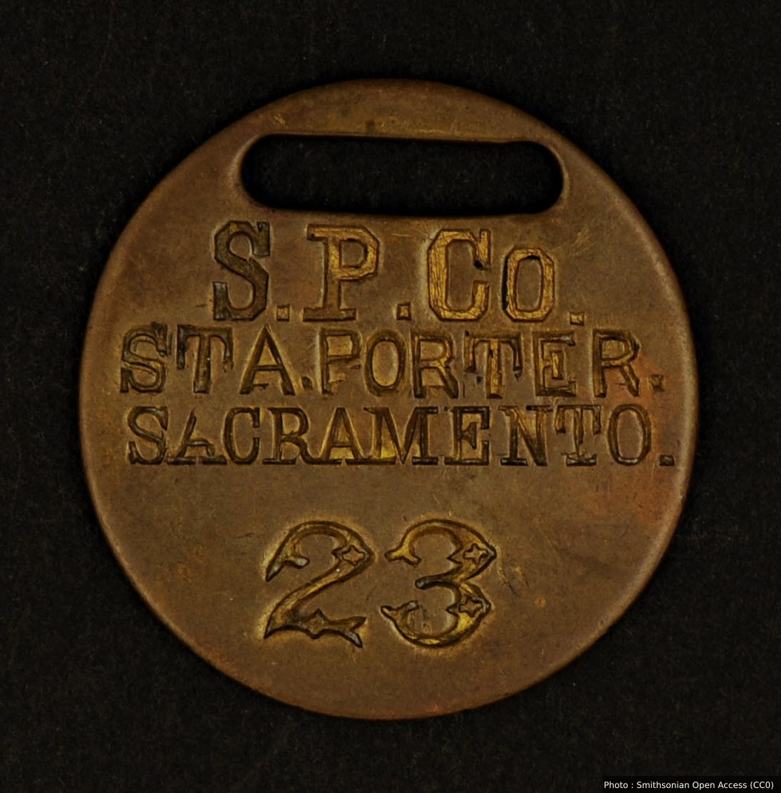 Southern Pacific Railroad Owney tag